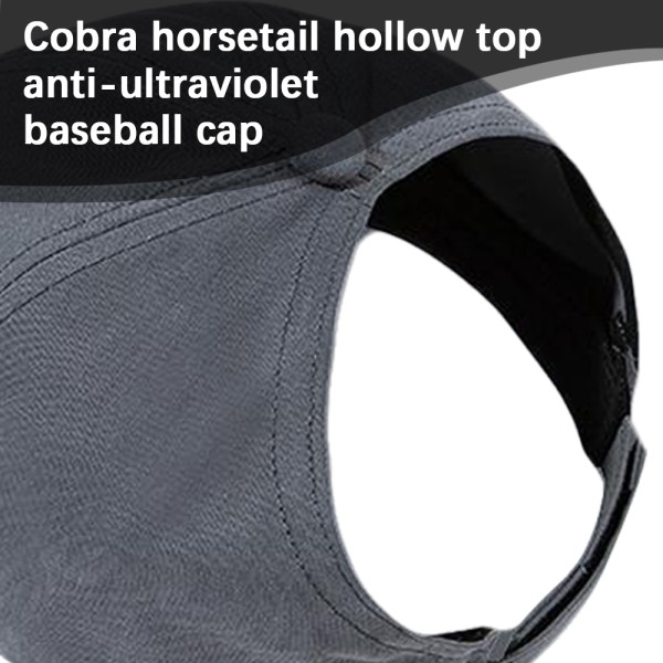 Ponycap Messy High Bun poninhäntä säädettävä puuvillainen baseball- cap H