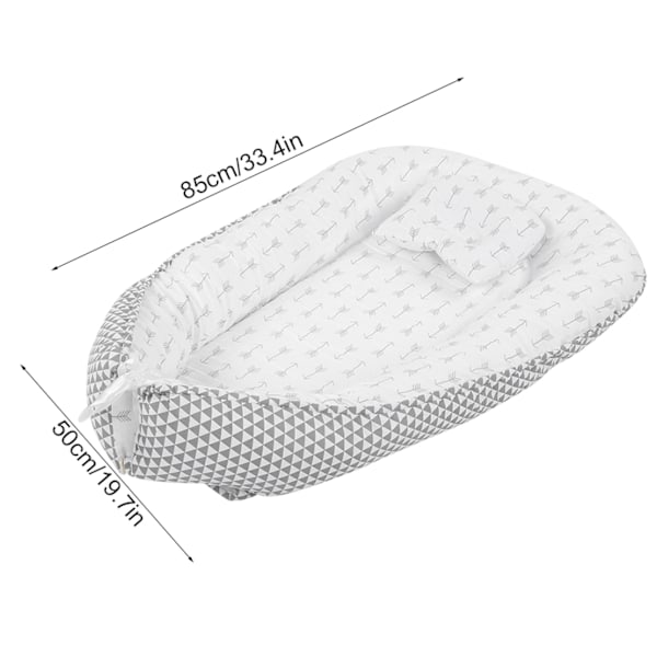 Baby Lounger Bärbar Vikbar Baby Nest Säng Sovande Mjuk Nyfödd Säng Vagga Madrass (#13 50*85)