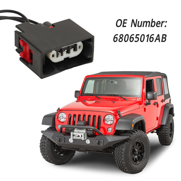 Framsignalanslutningspluggkabel 68065016AB Ljuskontakt för Wrangler JK 2007 till 2018