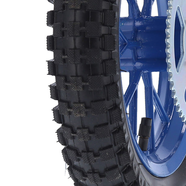 12.5x2.75 tommer Mini Cykel Baghjul AntiSkid Gummi Stål Legering til 47cc 49cc 2 Takts Dirt Bike (Blå)