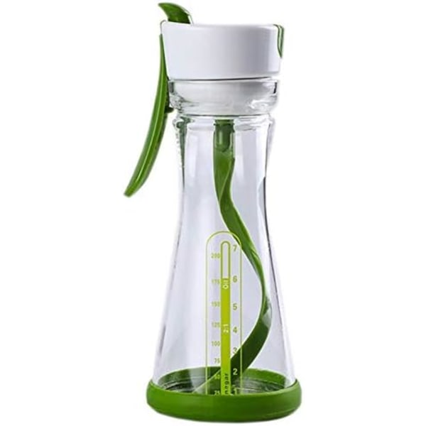 Salladsdressingemulgator, läckagesäker salladsdressingtillverkare för krämiga salladsdressingar, vinägretter, automatiskt stängande lock, droppfri hällning, 300 ml
