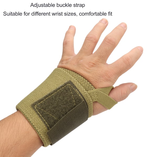 Handledsstöd för tyngdlyftning Nylon Andningsbart Justerbart Handledsstöd Kompressionsbandage med tumögla för gymträning Grön