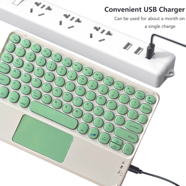 10 tommer ultratyndt trådløst Bluetooth-tastatur med touchpad
