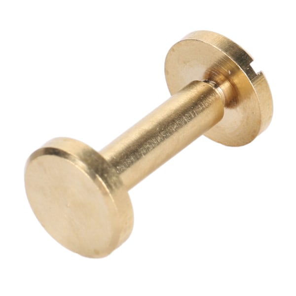 50 Set Bindande Nitar Runda Platt Huvud Mässing Spårskruv Nitar för Bälten Väskor Plånböcker Skor Jackor Läder Tyg 10x15mm / 0.39x0.59in
