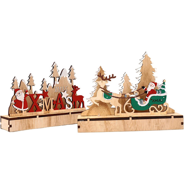 Bordsjuldekoration - Bokstav Älg Tomte Ornament