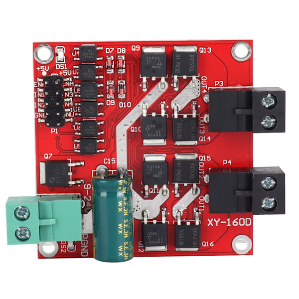 DC Motor Driver Modul DC 6.5V‑27V 7A 160W 2-veis Dobbel H-bro Hastighetskontroll Motorregulator Kort