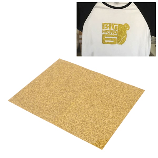 4 Ark Värmeöverföringsfilm Guld 30 cm Lång 25 cm Bred Utjämnande Enkel Användning Värmeöverföringsark för Tröja Väska Förkläde