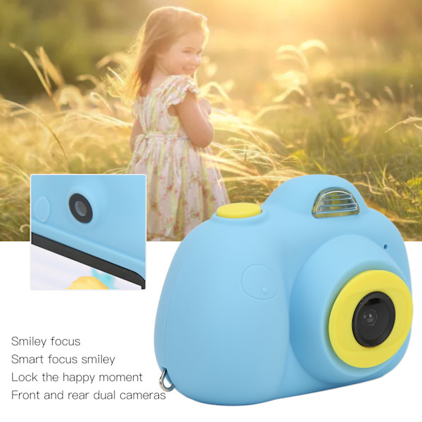 2 Tommer HD Skjerm Barn Tegneserie Digitalt Kamera Dobbelt Kamera 1080P Mini Foto Kamera Leke