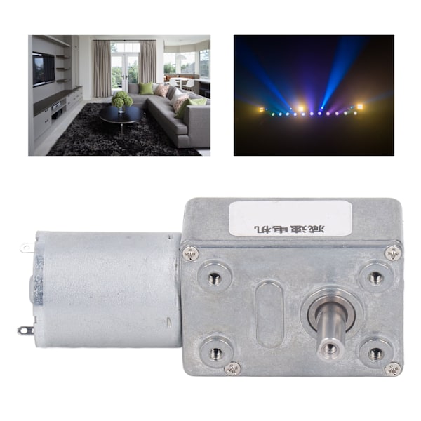 24V DC Växelmotor 12mm Enkelaxel 4 till 25kg.cm Självlåsande Reversibel Maskväxelmotor med Bas för Maskiner 10RPM
