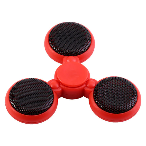 Ny Design LED Bluetooth Musikspelare Handsfree Samtal EDC Spinner Stress Relief Hand Leksak (Röd)