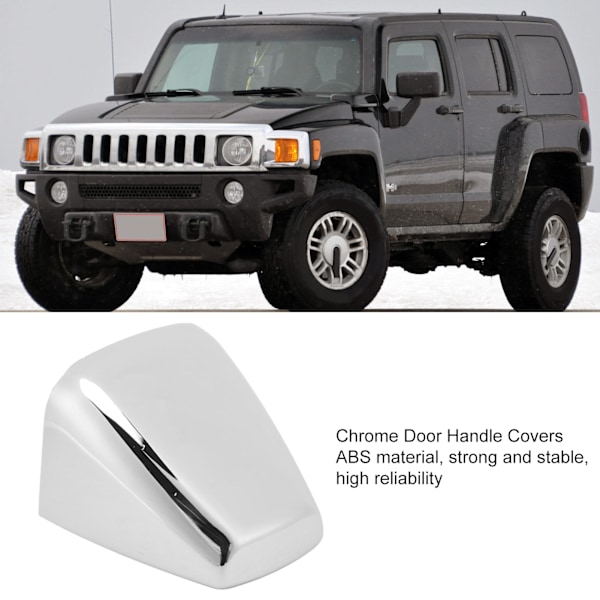 Kromdørhåndtakdeksler Glansoverflate Belegg Dørhåndtakdeksler Erstatning for Hummer H3 2006‑2010