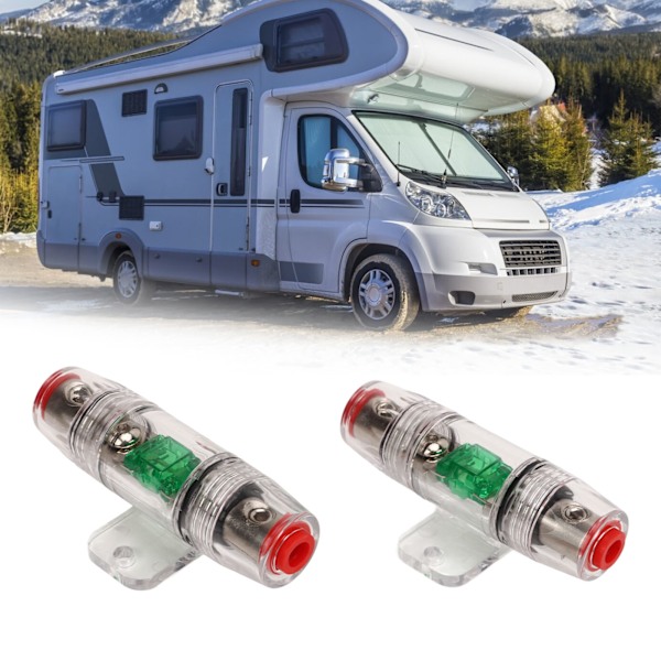 2 stk DC12‑36V Inline ANL Sikringsholder IP67 Vandtæt Bil Audio Forstærker Batteri Sikring Strøm Blok