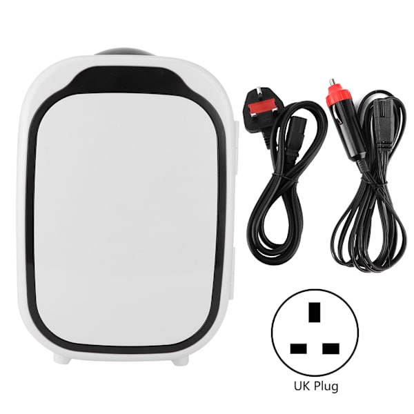 6L Mini Kannettava Auton Jääkaappi Sähköinen Jääkaappi Jäähytin Lämmitin Meikille Ruokille Lääkkeille UK-Pistoke 220V