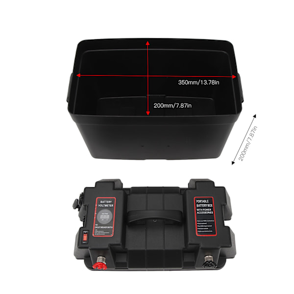 Trolling Motor Batteriboks Smart 12V Båt Marine Batteri Strømsenter for Bobil Van SUV ATV Camping Lastebil Bil