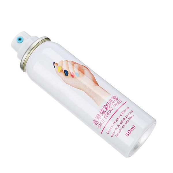 6 Färger Manikyr Nagellack Spray Baslack Snabbtorkande Sprayning Enkel Tvättspray för Naglar 04