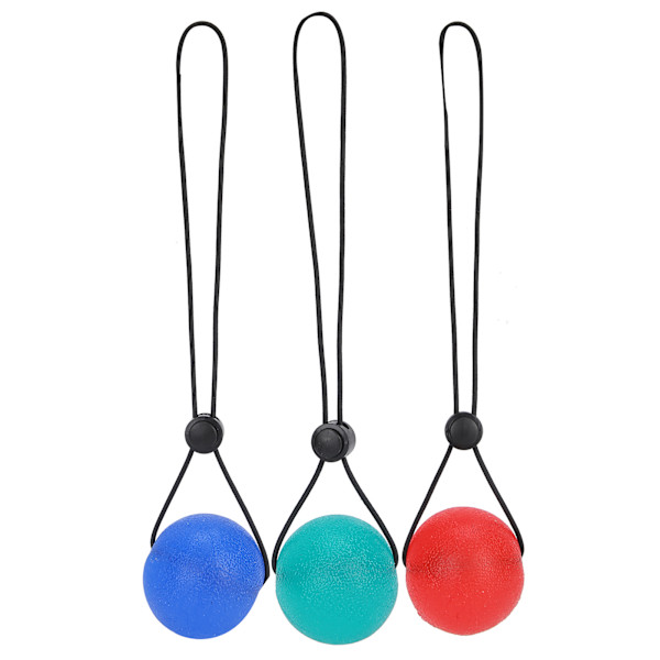 3 st Silikon Greppbollar Handled & Handledsövningar Återhämtningsträning Massageboll (Röd 25 Grader Blå 30 Grader Grön 35 Grader)