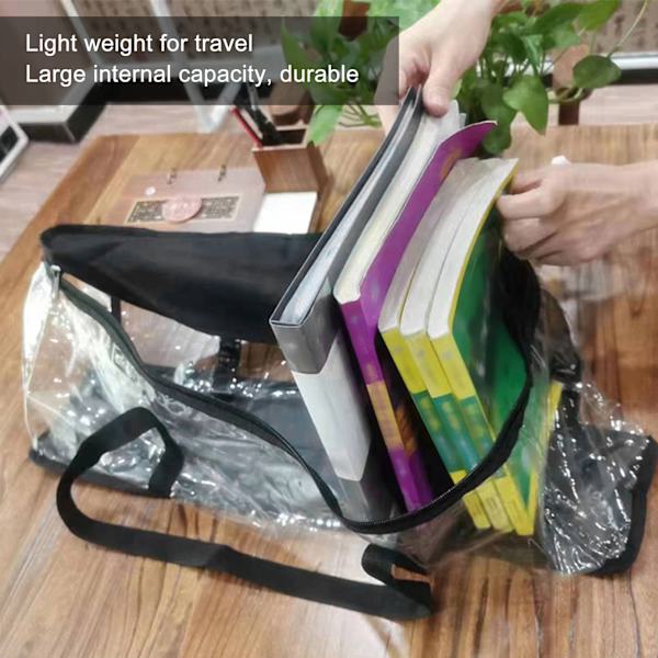 PVC Værktøjsopbevaringspose Transparent Lynlås Støvbestandig Stor Kapacitet Værktøjsarrangør til Vedligeholdelse 38 X 15 X 21cm
