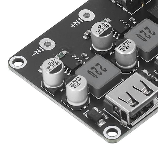 Buck-omvandlare 4-kanals USB 6‑32V till 3‑12V Snabbladdning DC-strömförsörjningskort