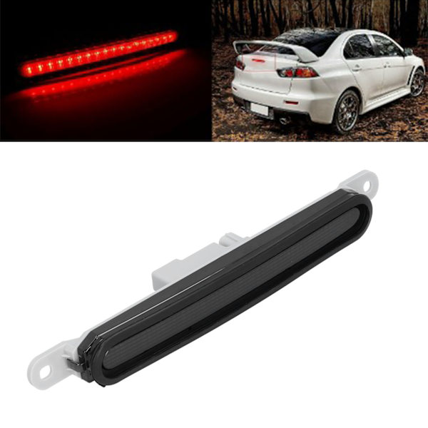12VDC 3. jarruvalo punainen LED 8334A065 sopii Mitsubishi Lancer Evolution X 2008‑2017 Savunharmaa linssi