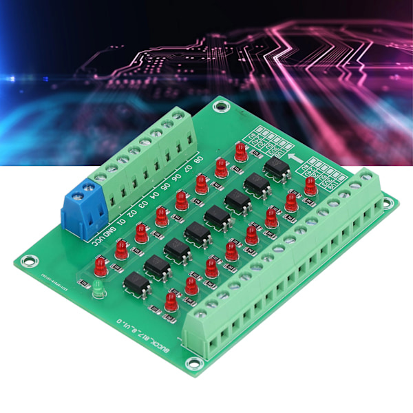 Optical Isolation Module 24V to 5V 8 Channel Optocoupler PLC Signal Converter Board