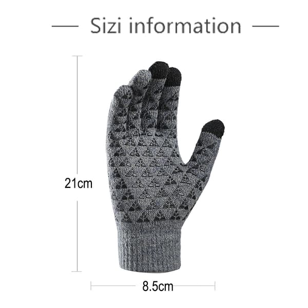 Touchscreen-beskyttelseshandsker i varm uld grey
