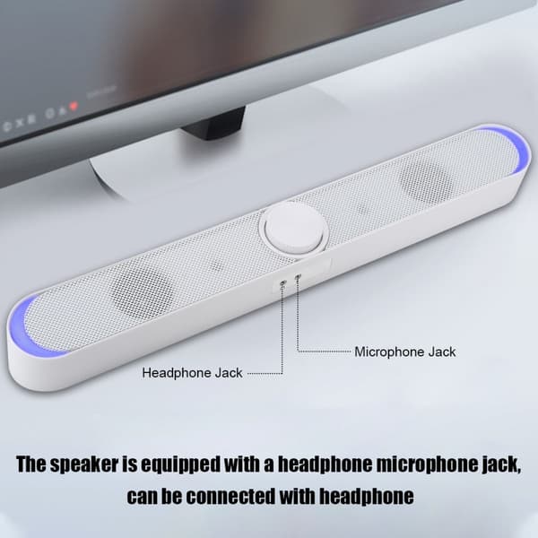 SADA V-198 Computer Husholdnings Desktop Trådløs Bluetooth Højttaler til Hjemmet (Hvid)