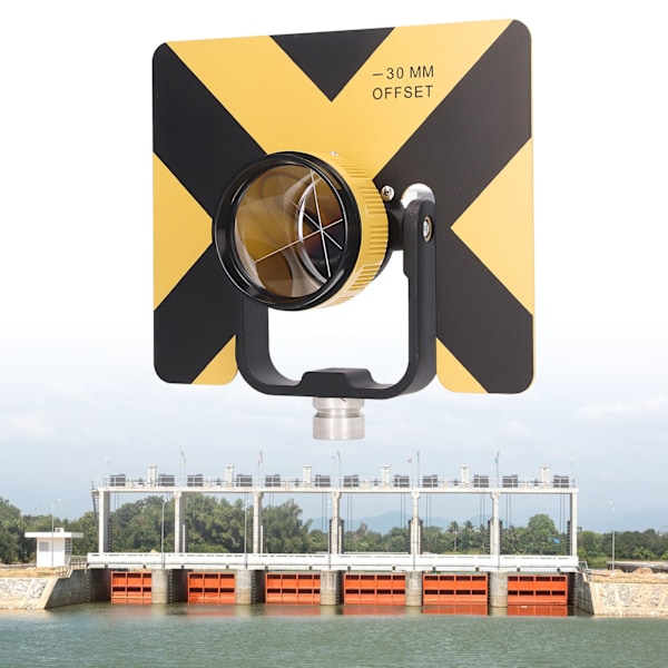 Enkel Tiltprisma 64 Röd Membran Landmätning Totalstation Mätverktyg Tillbehör med Bräde