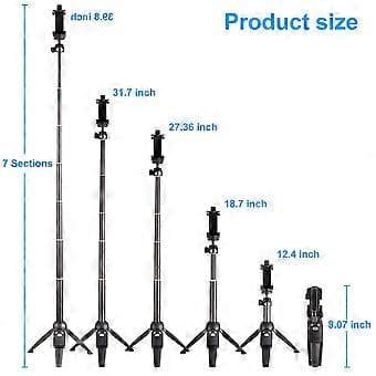 Fjärrkontroll Bluetooth Selfie Stick, Tripod Monopod Selfie Stick med Bluetooth-fjärrkontroll för iPhone 8/iPhone 8 Plus/X/iPhone 7/iPhone 7 Plus/Galaxy Note 8/S8