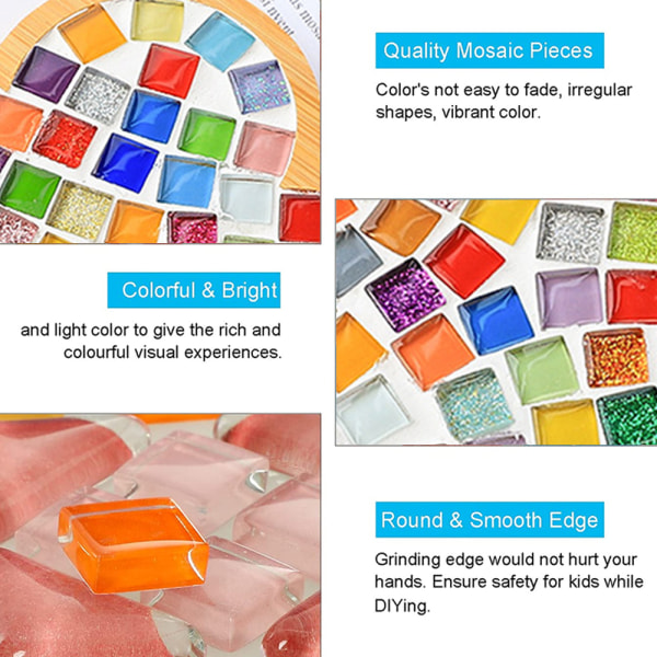 1 sett Mosaic DIY Crafts Material Package Supplies for Coaster