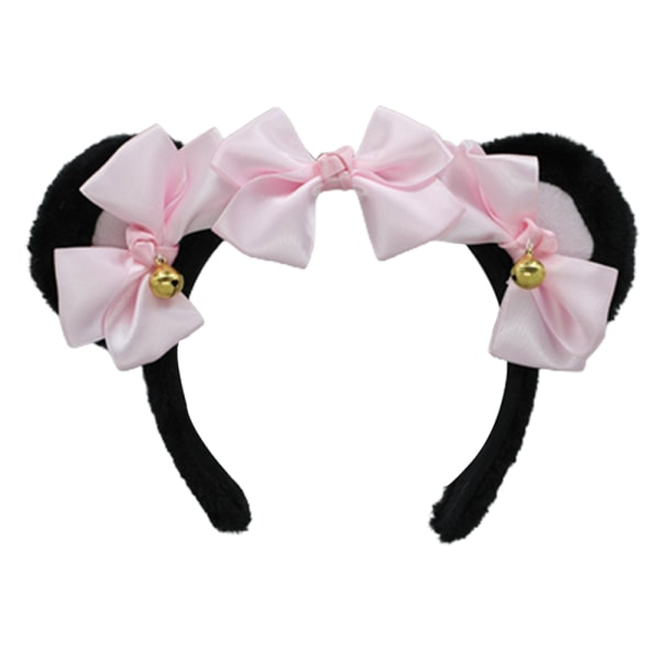 Bear Ears Headband, Cat Ears Cute Bow Headband ，Plush Headwear f