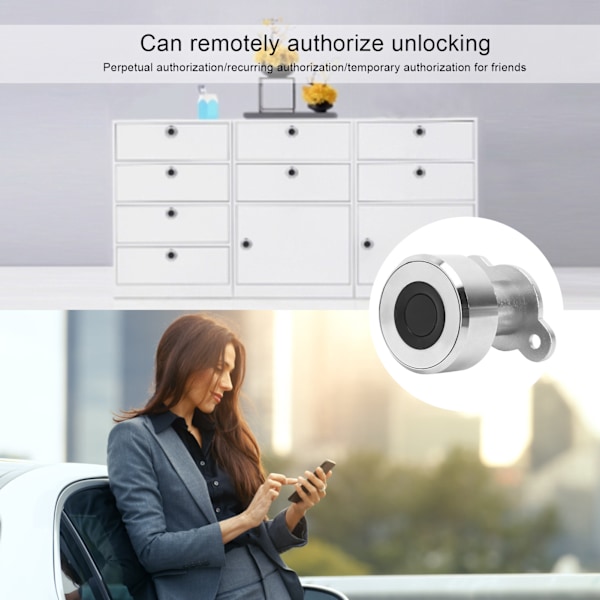 Smart Skapslås Fingeravtrykk Bluetooth APP Lang Standby Tid for Møbler Skuffer Filer Skap Safeboks
