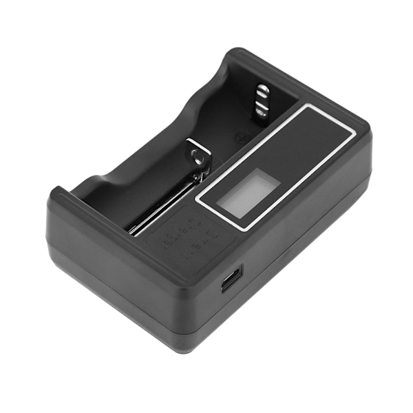 Smart Genopladelig Batterilader LCD Display med USB Kabel Enkelt Slot