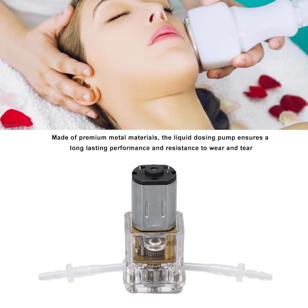 Mini Peristaltisk Pump Transparent Skal 1ml/min Flöde 0.001m Lyfthöjd Vätskedoseringspump för Skönhet Medicinskt Instrument 3V 60ma