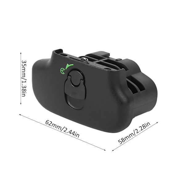 Svart plast BL-3 batterikammerdeksel EN EL4 adapter for Nikon D900/D700/D300 kameragreps