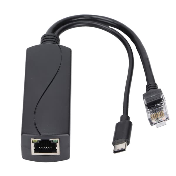Ethernet Splitter til PoE-systemer, PoE til USB-konverter med Micro USB-strømudgangsfunktionalitet, 2,5 Gbps hastighedsydelse, Multipel beskyttelse