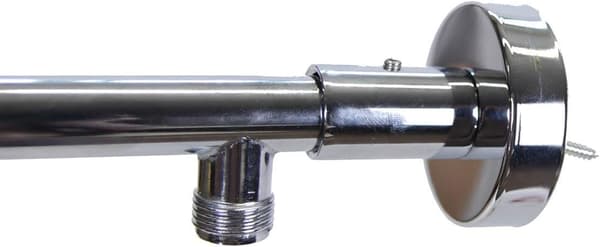 Krombelagt messing veggmontering, dusjarm i solid messingkonstruksjon med polert kromfinish for baderomsoppgradering (95,25 cm, krom)