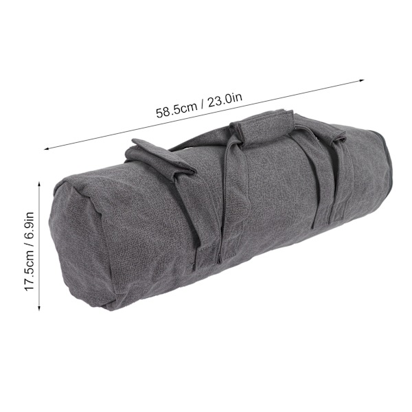Justerbar Fitness Sandsäck Canvas Viktträningsträningsväska för Trädgårdsträning (Grå)