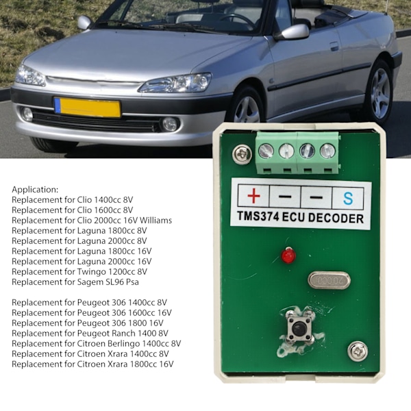 ECU Dekoder Frekvens Sweeper Auto Diagnostisk Værktøj Udskiftning Til Citroen Xrara 1400cc 8V 1800cc 16V
