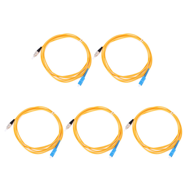 5 st Fiber Jumper SC FC Single Mode Kärnfiberoptisk Kabel 3M för Nätverksöverföring