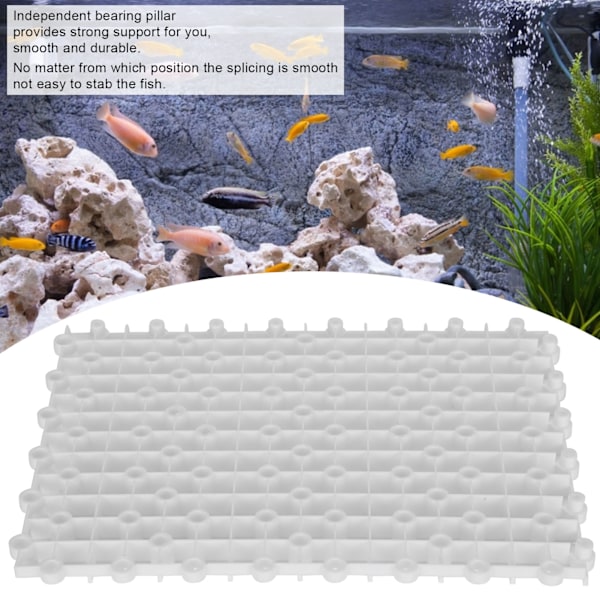 10 stk Akvarium Fiskekum Multifunktionel Isolationsbræt Deler Bundfilterplade 10 stk Isolationsbræt Hvid