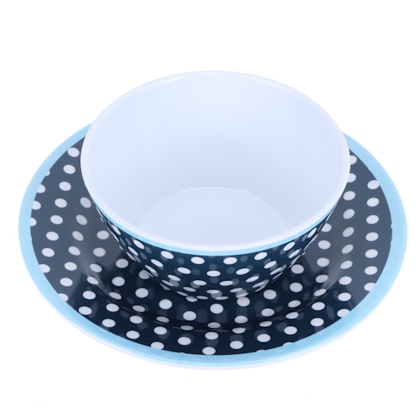 2 st/set Sallad Frukt Tallrik Skål Set Imitation Porslin Servis för Hem Restaurang Mörkblå Prick