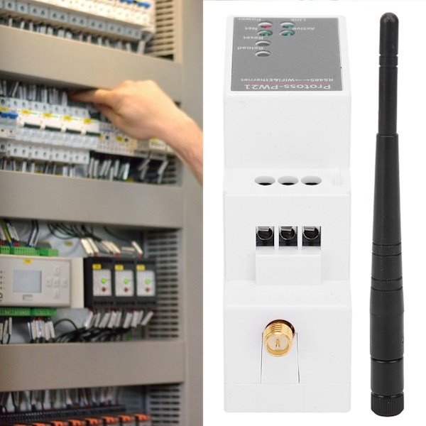 RS485 - WIFI/Ethernet-sarjapalvelin IP ECos:lle antennilla PW21-H AC 100-240V