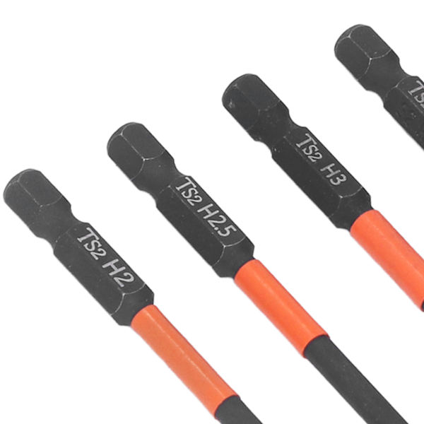6 stk. Elektrisk Slagdriver Krydsbor Stærkt Magnetisk Sort 1/4 tommer Hex Skaft Skruetrækker Bit Sæt