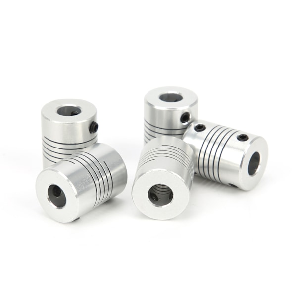 5 stk Fleksible Akselkoblinger for 3D-skriver Stepper Motor Aluminium Legering Kobling 5 x 8mm