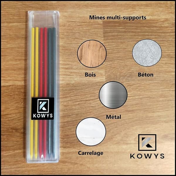 Mekanisk snickarpenna, solid snickarpenna för precisionssnickeri och snickeriarbeten, med utbytbar stift, mångsidig design