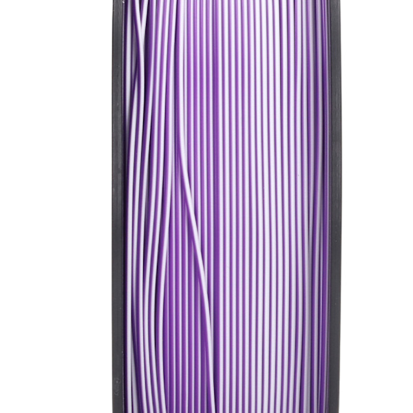 3D-skrivarfilament PLA Dubbelfärg Lila Vit Snyggt Lindat Smidig Utskrift Silkeslen Yta Skrivarfilament