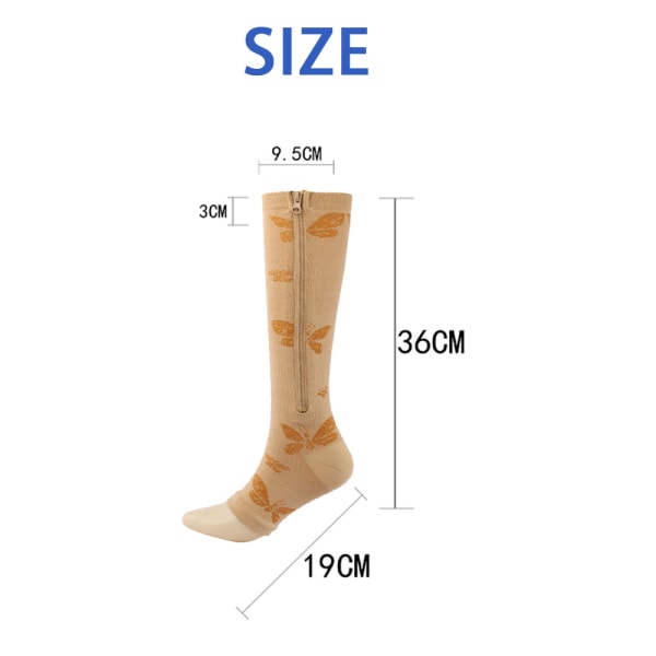 Sports kompresjonstrykkstrømper - leggbeskyttelse elastisk sokk
