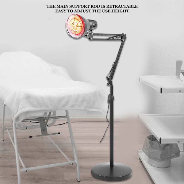 150W Gulvstående Infrarød Varmelampe Terapi Lampe Skønhedssalon Fysioterapi Lys (dr‑010)AU Stik 220V