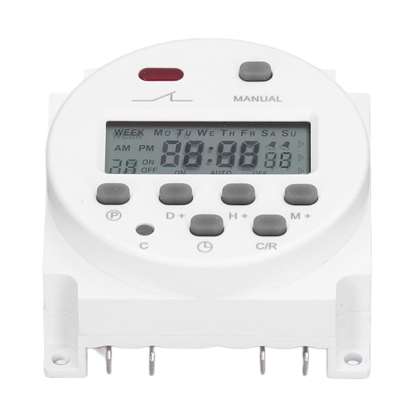Elektronisk Timer Programmerbar LCD Digital Tidstyring Relébryter 16 På 16 Av Cn101AAC220-240V