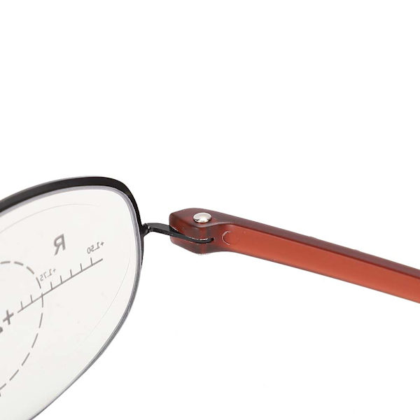 Taitettavat Kannettavat Väsymyksen Lievitykseen Lukulasit Sinisen Valon Suodattavat Presbyopia-Lasit (+150 Musta Kehys Ruskea Jalka)